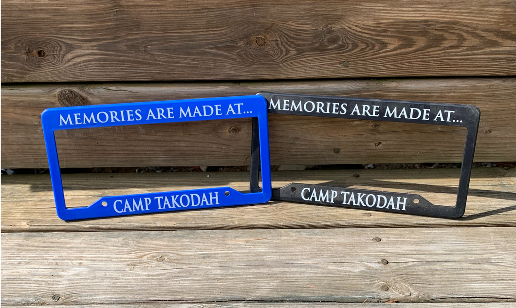 Camp Takodah License Plate Cover Set